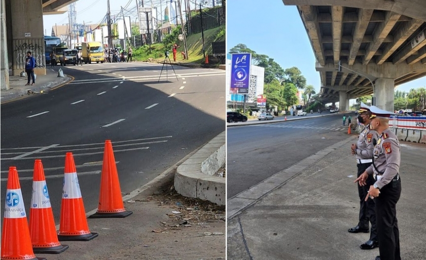 Polisi Nonaktifkan Traffic Light Hingga Tutup U Turn di TKP Kecelakaan Cibubur