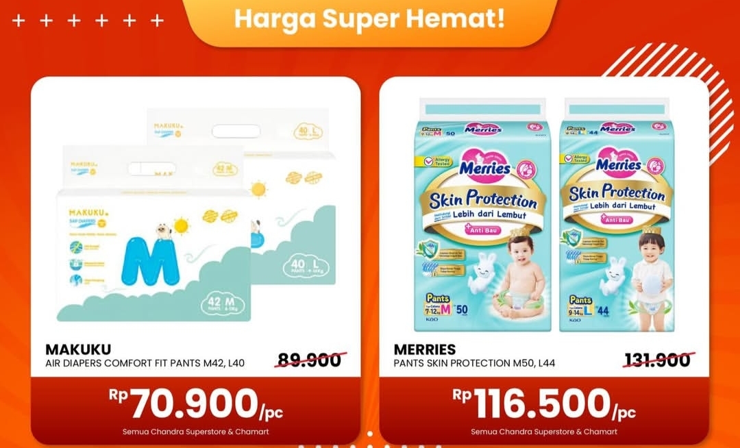 Besok Terakhir Spesial Chandra Lovers, Program Harga Heboh November, Dari Kebutuhan Si Kecil hingga Home Care 