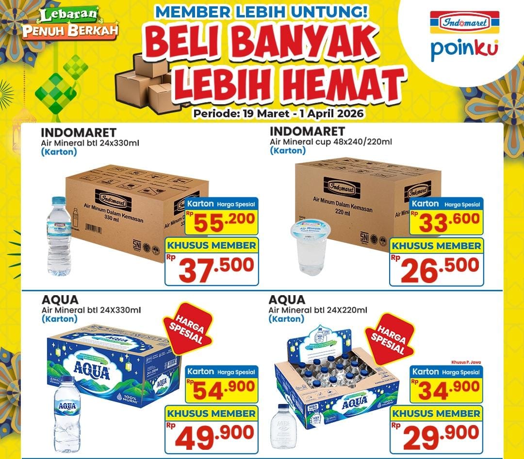 Update Promo Indomaret 26 Maret 2026, Beli Banyak Lebih Hemat untuk Member
