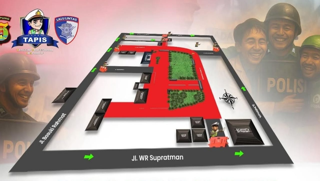 Catat! Ini Arus Lalu Lintas di Bandar Lampung yang Dialihkan Pada Senin 1 September 2025