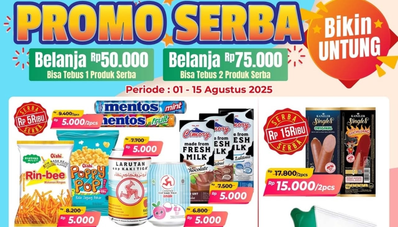 Promo Serba Bikin Untung Sampai 15 Agustus 2025 di Alfamart, Stok Belanja Mingguan Dijamin Hemat!