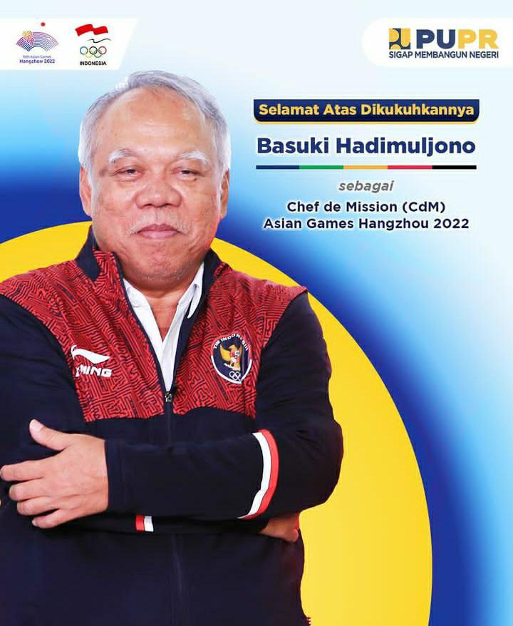 Resmi, Menteri Basuki Dikukuhkan Sebagai Ketua Kontingen Tim Indonesia di Asian Games Hangzhou 2023 
