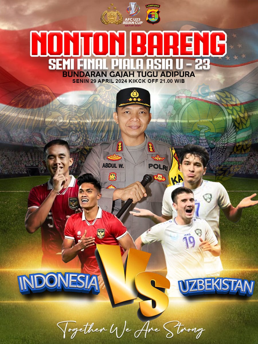 Soal Nobar Semifinal Piala Asia U23, Kapolresta Bandar Lampung Imbau Masyarakat Tetap Jaga Ketertiban