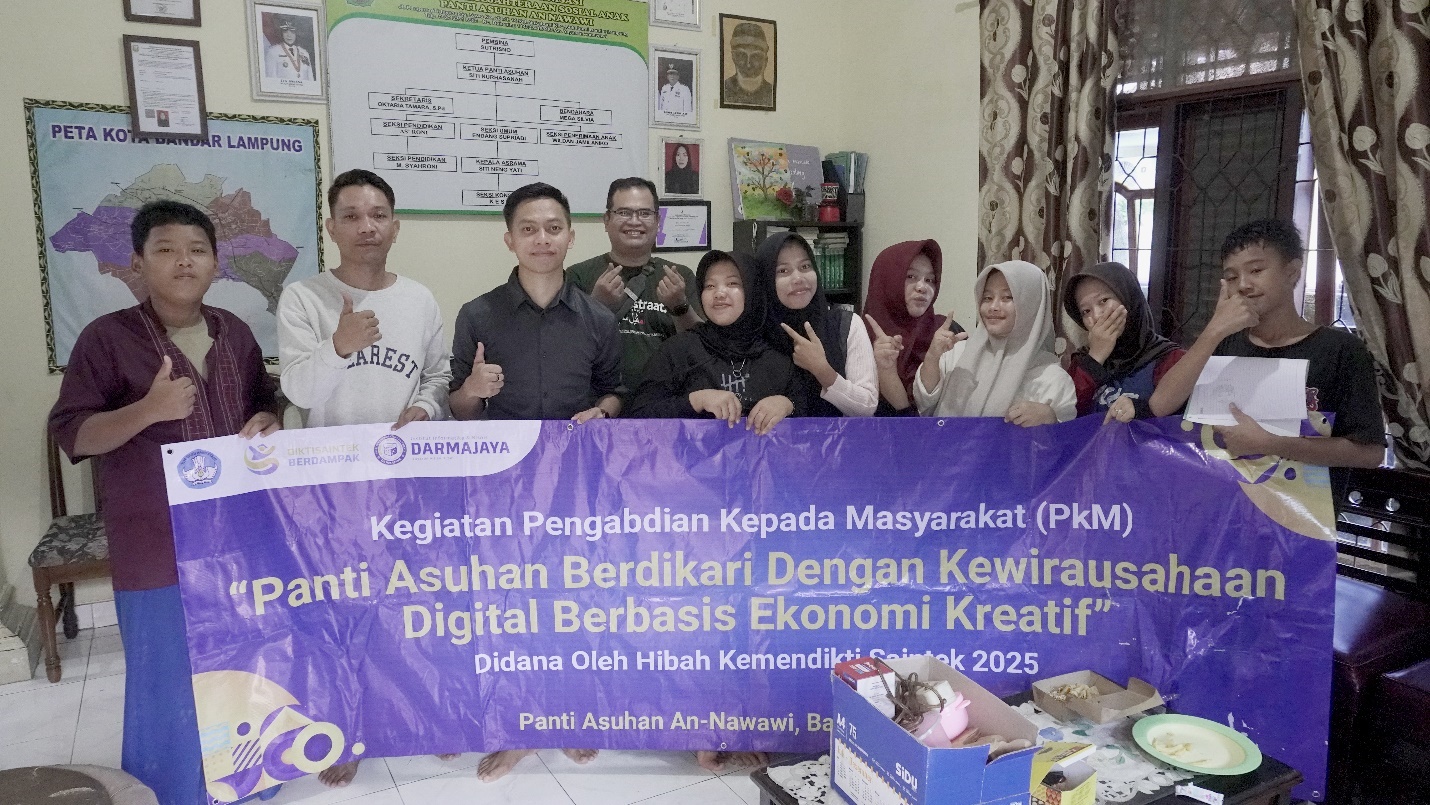 Dosen IIB Darmajaya Dampingi Panti Asuhan An-Nawawi Wujudkan Kemandirian dan Ekonomi Kreatif Berbasis Digital