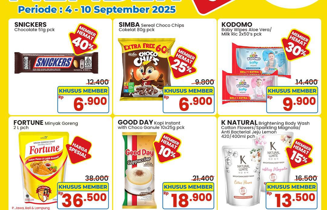 Promo Indomaret Khusus Member Harga Hemat, Diskon Cemilan Sampai Minuman Lebih Murah