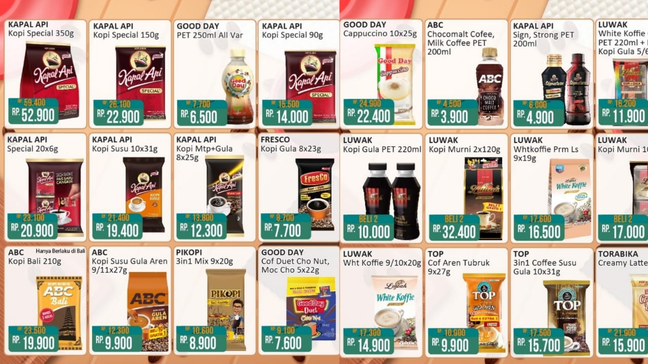 Promo Coffee Fair Alfamart, Solusi Anti Ngantuk Saat Bekerja, Cek Katalog Produknya