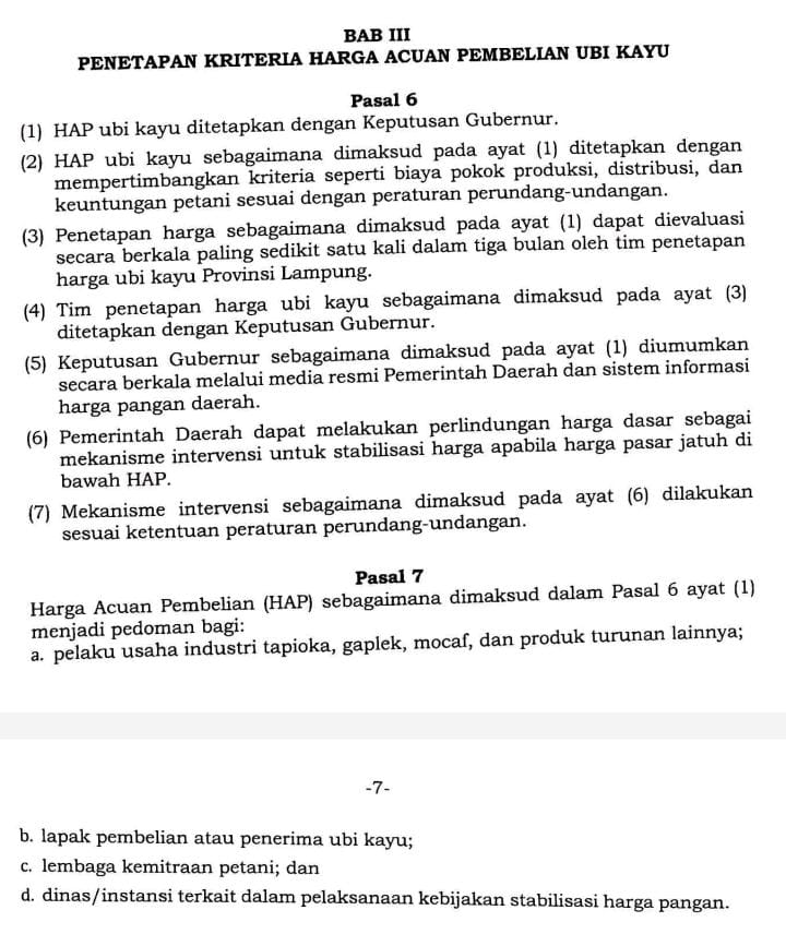Pabrik Tak Indahkan Pergub, Petani Ubi Kayu di Way Kanan Keluhkan Harga Anjlok