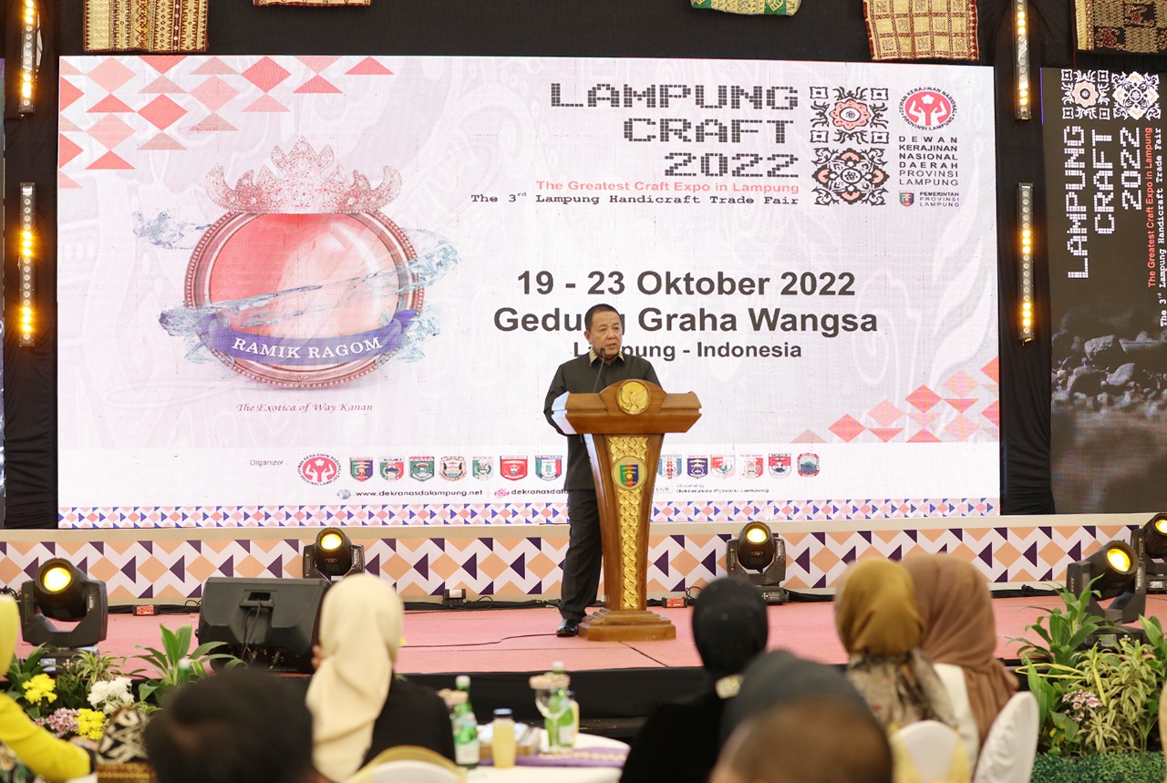 Penutupan Lampung Craft 2022, Gubernur Apresiasi Dekranasda 