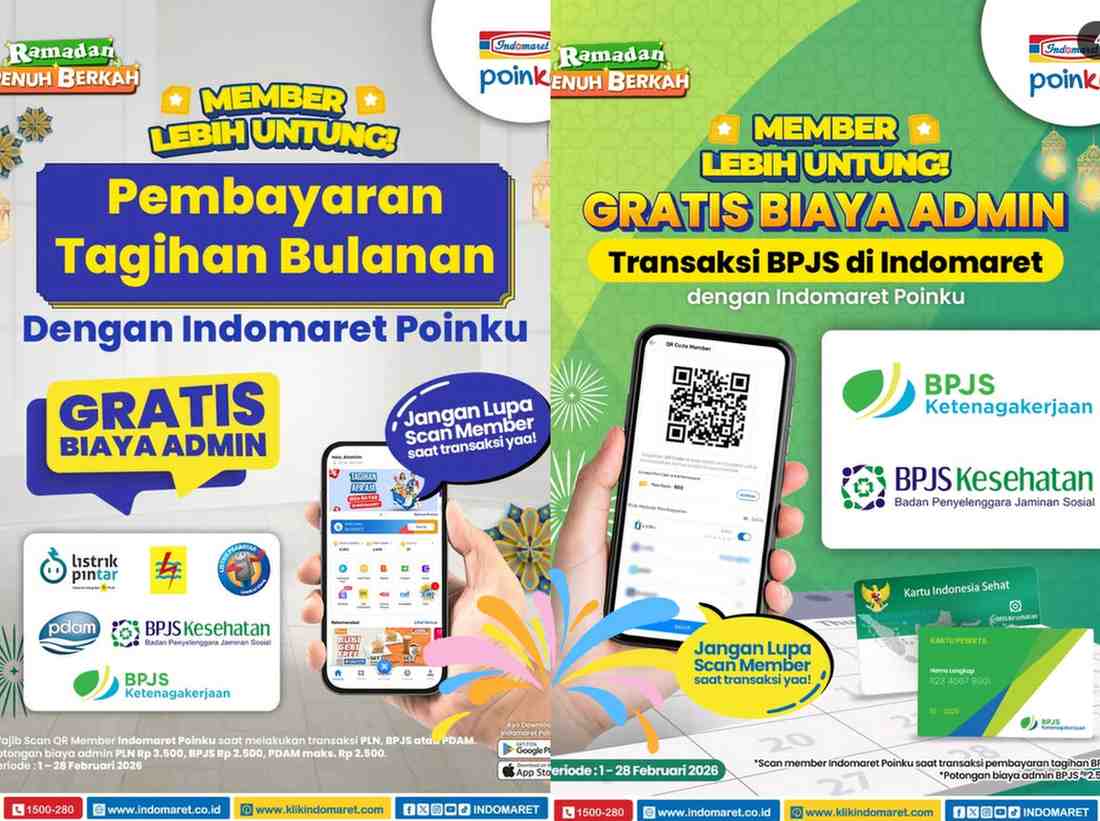 Update Promo Indomaret Februari 2026: Bayar Tagihan PLN Hingga PDAM Gratis Biaya Admin