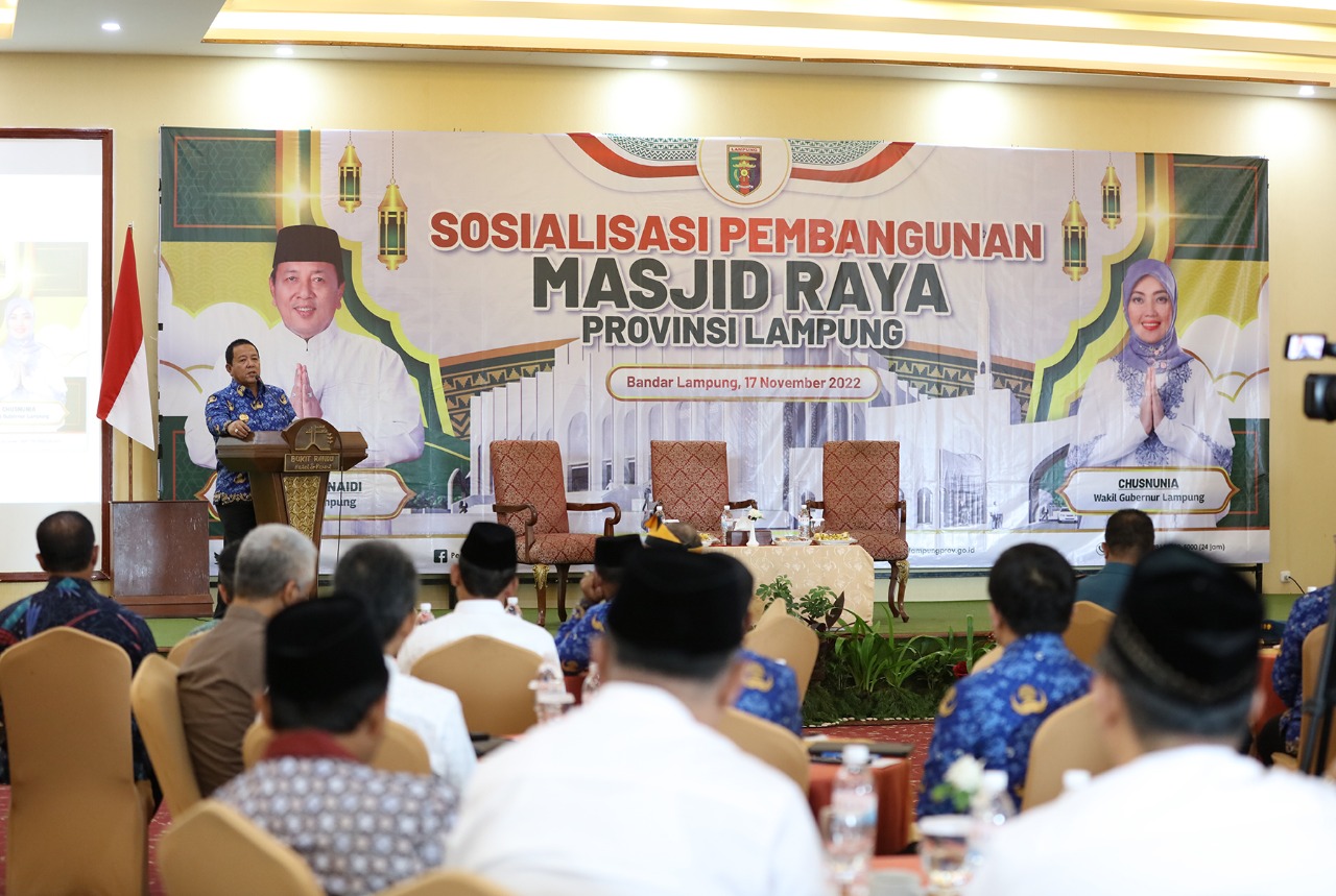Gubernur Arinal Djunaidi Ajak Semua Elemen Masyarakat Sukseskan Pembangunan Masjid Raya Provinsi Lampung