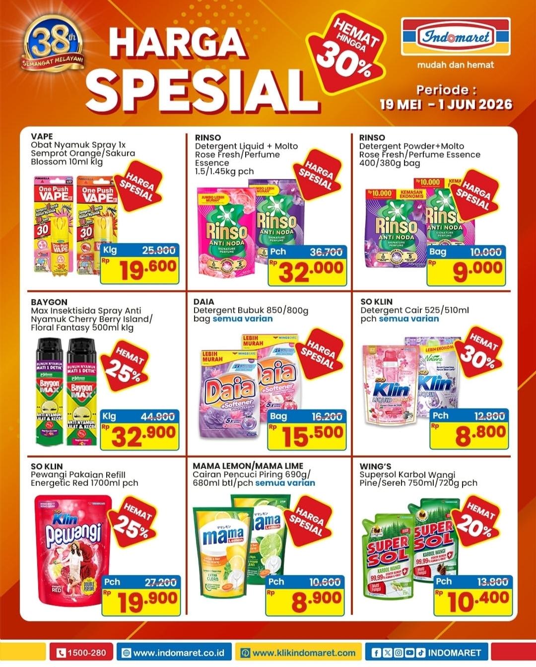 Ini Daftar Lengkap Promo Spesial HUT Indomaret ke-38, Ada Deterjen Hemat 30 Persen