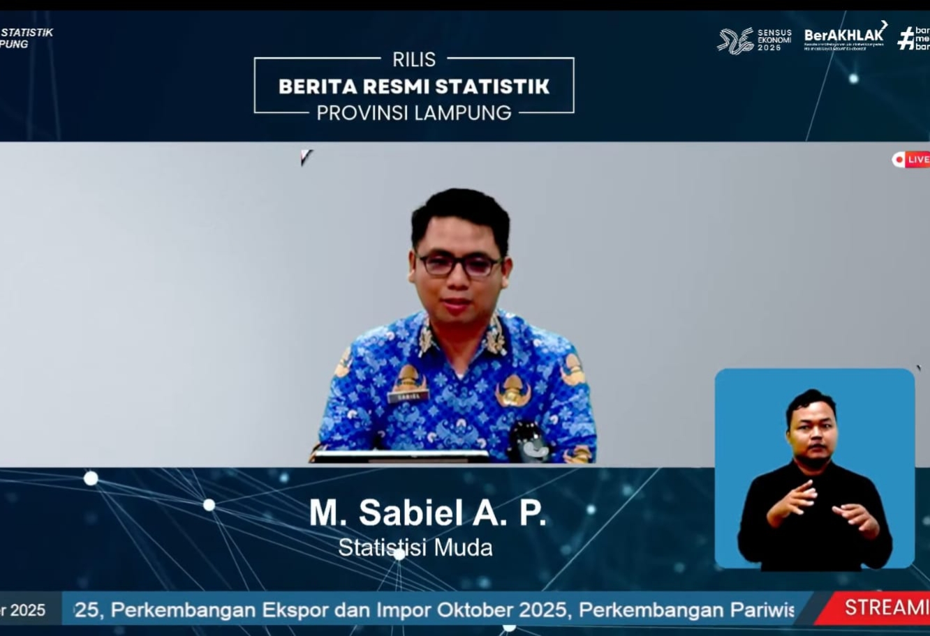 Lampung Cetak Surplus Perdagangan US$480,5 Juta pada Oktober 2025, Ekspor Masih Perkasa Meski Melambat