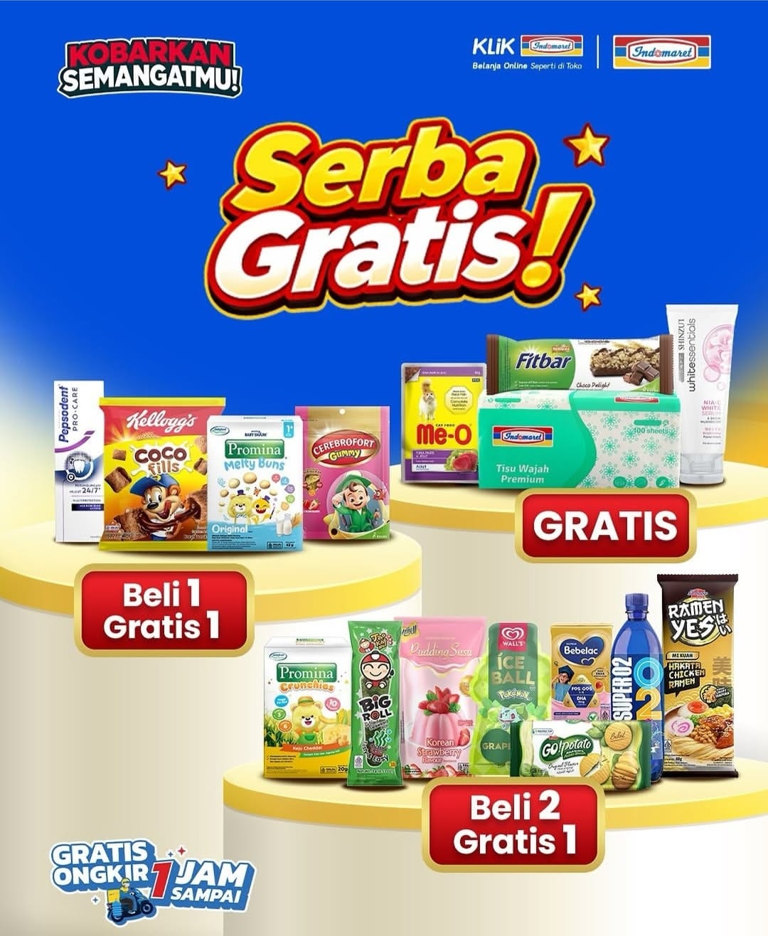 Katalog Promo Indomaret Hari Ini: Serba Gratis Beli 1 Gratis 1 dan Beli 2 Gratis 1