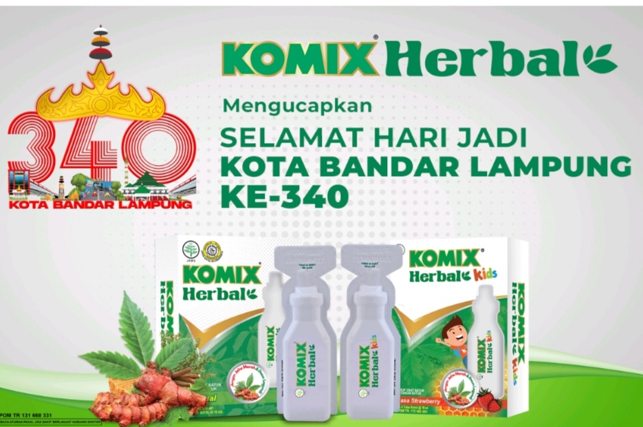 Komix Herbal Mengucapkan Selamat Hari Jadi Kota Bandar Lampung ke-340