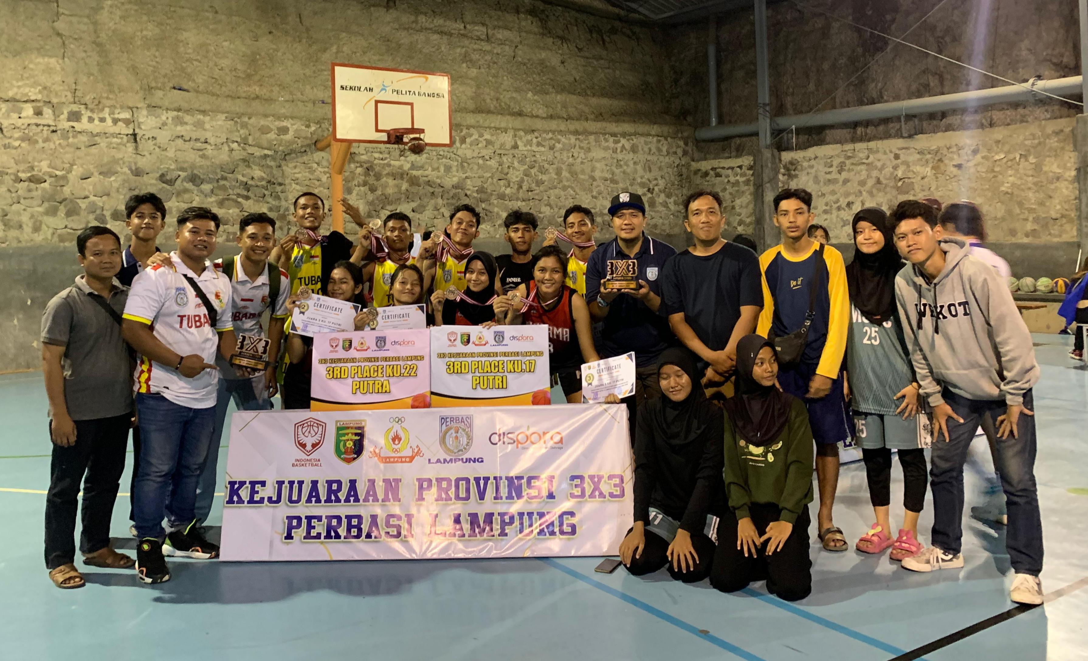 Tim Basket Tubaba Raih Juara 3 Kejurprov Lampung