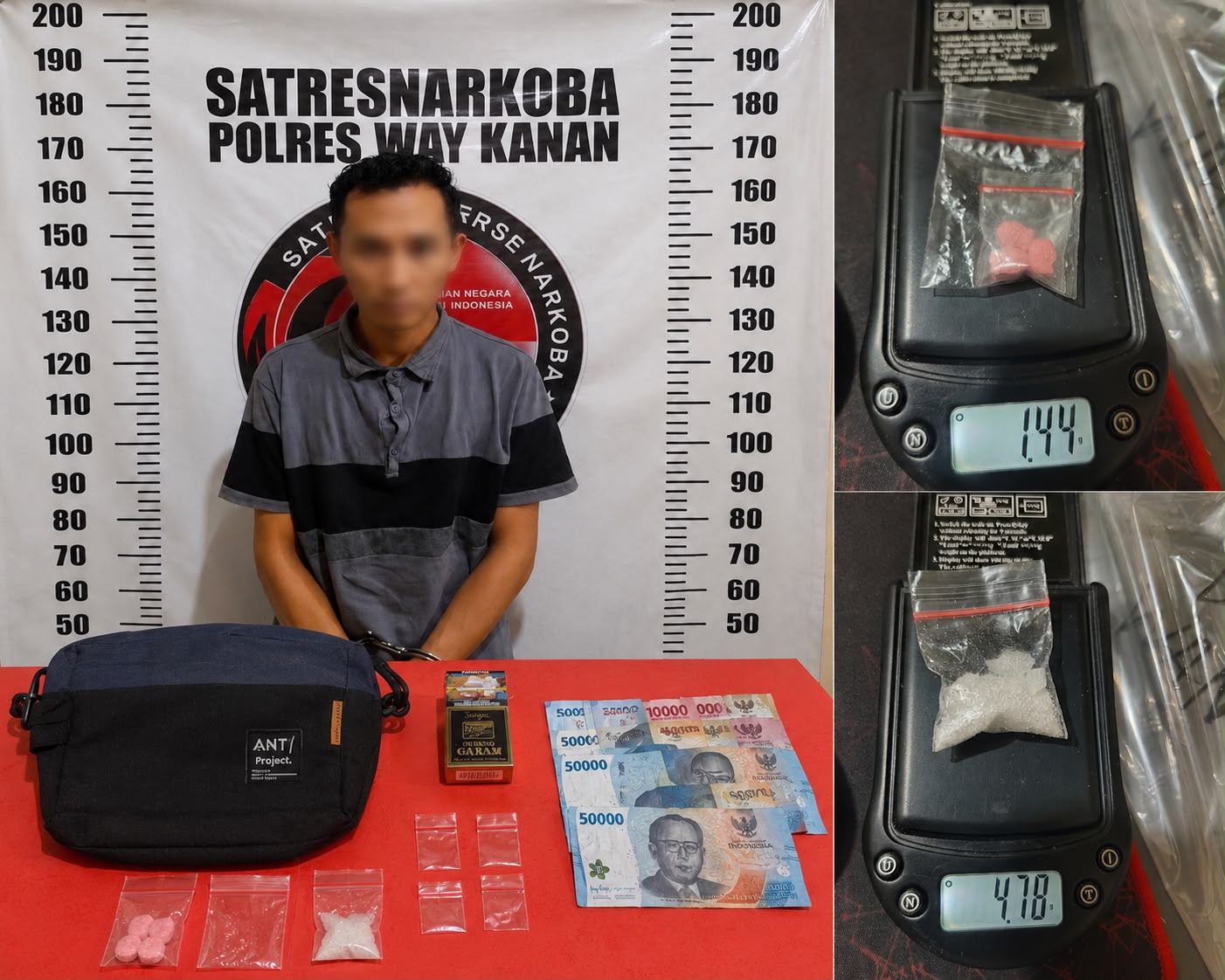 Edarkan Narkoba, Pria di Way Kanan Terancam 20 Tahun Penjara