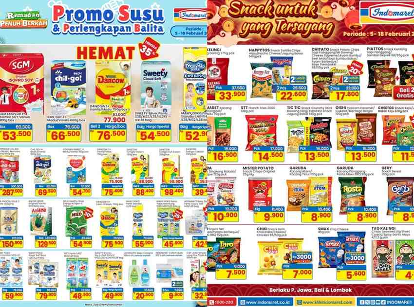 Promo Indomaret Sampai Lusa Ini, Ada Susu Balita, Snack Hemat Hingga 35 Persen 
