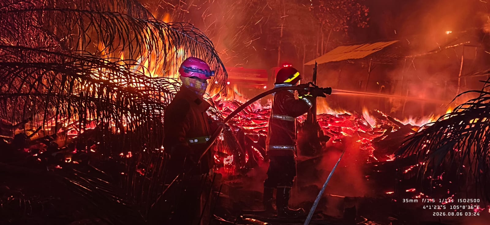 Tobong Arang di Mesuji Terbakar Tengah Malam, Kerugian Capai Rp50 Juta
