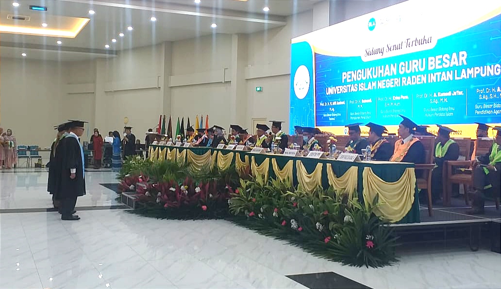 Selamat! Rektor UIN Raden Intan Lampung Kukuhkan Lima Guru Besar 