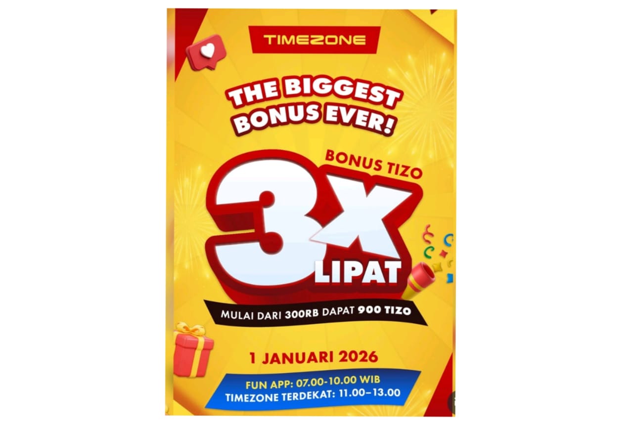 Heboh Tizo Timezone di Chandra Mall Lampung, Flash Sale Bonus Tizo 3x Lipat