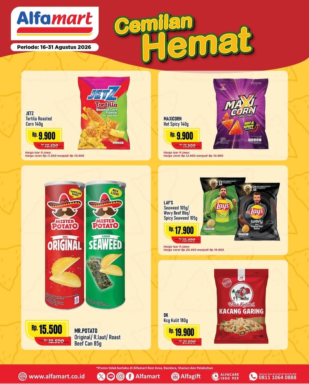 Promo Cemilan Hemat Alfamart Berakhir 31 Agustus 2026, Cek Daftar Harga Ciki hingga Kacang Garing di Sini 
