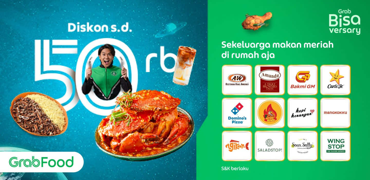 Kode Promo Grab Lampung Cashback, Selasa 13 Juni 2023, Pesan Makan Sepuasnya Pakai Voucher GrabFood 
