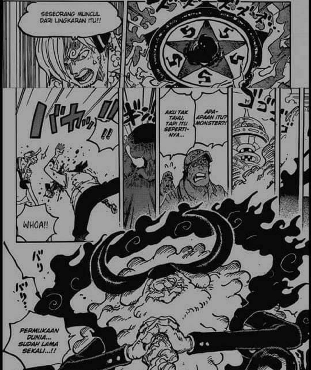 Kupas Tuntas One Piece chapter 1.094, Lingkaran sihir Saint Saturn Mirip Sigil Of Baphomet
