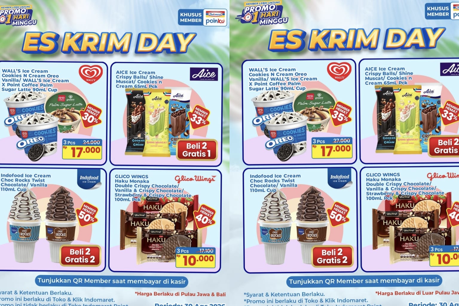 Hadir Kembali, Promo Es Krim Day Indomaret 30 Agustus 2026: Diskon Hingga 50 Persen untuk Member Poinku