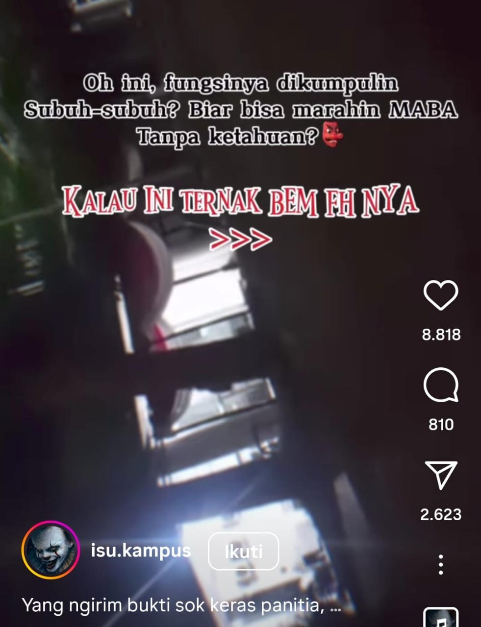 Viral, PKKMB Fakultas Hukum Unila Digelar Menjelang Subuh, Senior Diduga Teriak Kasar ke Mahasiswa Baru