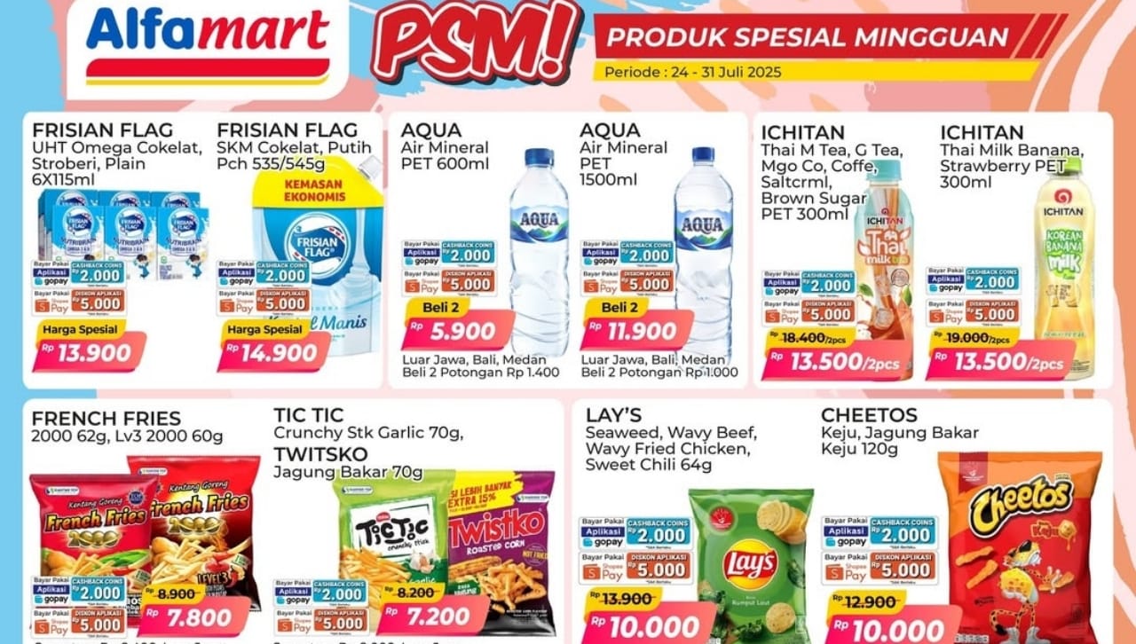 Promo Spesial Mingguan Alfamart Edisi 24 Juli 2025, Ini Katalog Lengkapnya