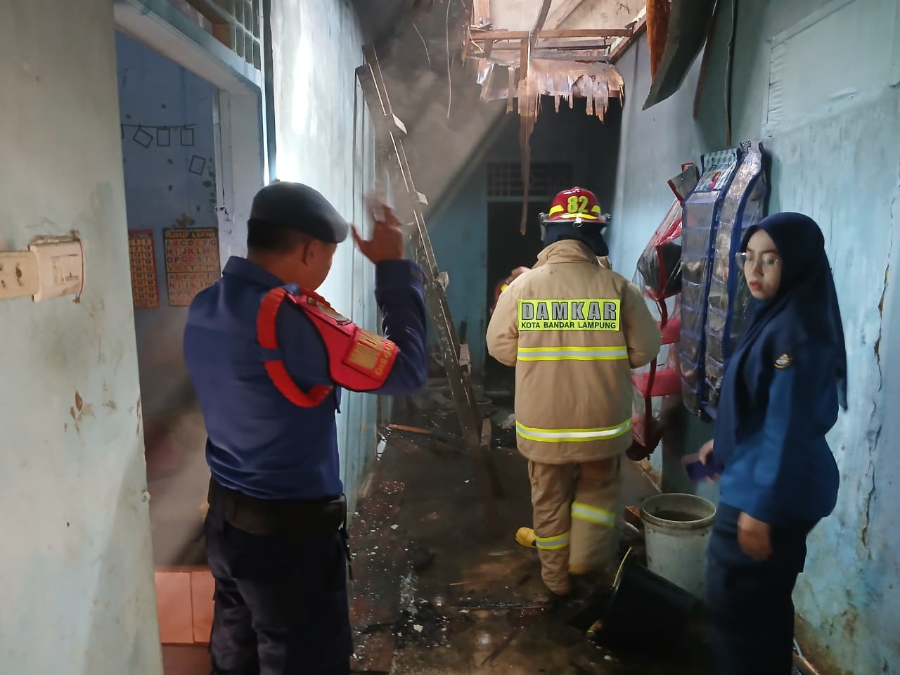 Kebakaran Melanda Rumah di Panjang, Kasur hingga Televisi Ludes Terbakar