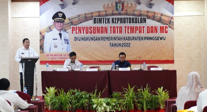 Pemkab Pringsewu Bimtek Keprotokolan, Ini Sasarannya 