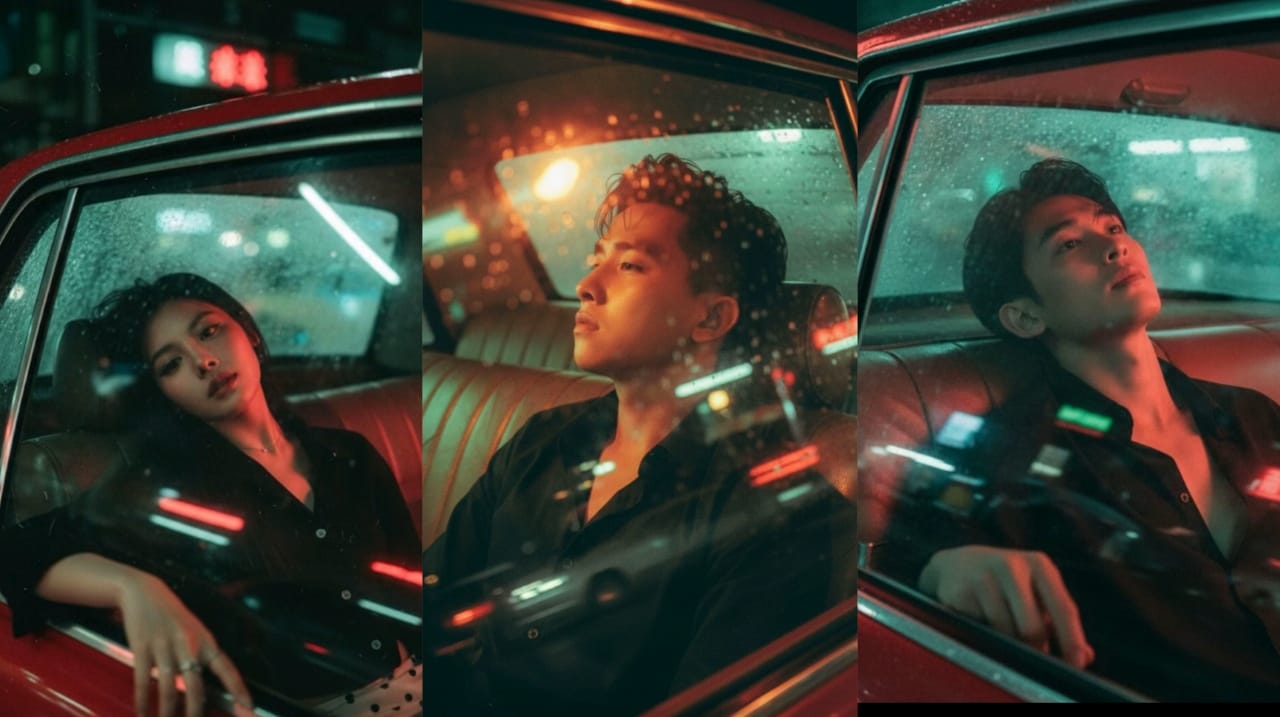 Foto Sinematik Konsep Wong Kar Wai dengan Prompt Gemini AI