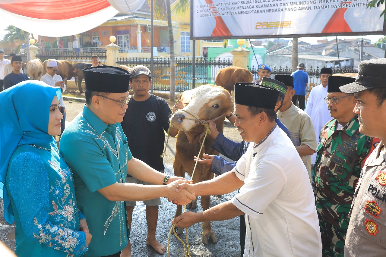 Polda Lampung Tebar Semangat Iduladha Lewat Kurban, 58 Hewan Disalurkan ke Masyarakat
