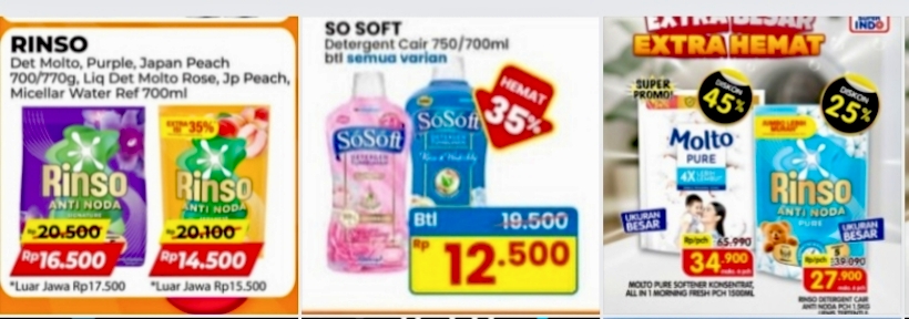Update Deretan Deterjen Murah Program JSM Indomaret, Alfamart dan Superindo dari 31 Oktober - 2 November 2025 