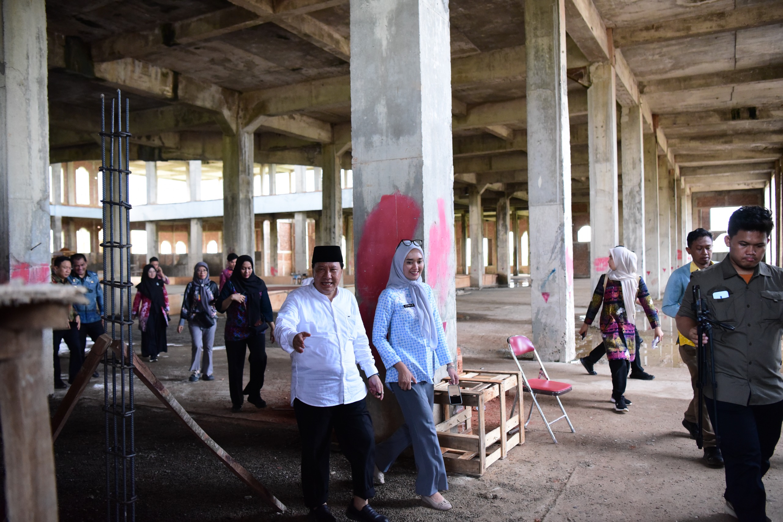 Tinjau Masjid Al-Hijrah, Wagub Jihan Takjub Progres Pembangunan Cepat