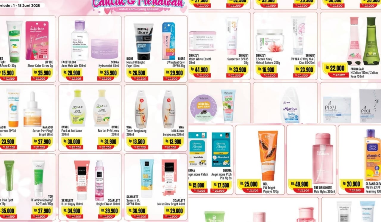 Kulit Glowing Dengan Skincare Murah Berkualitas Dalam Promo Alfamart Spesial Rabu 11 Juni 2025, Cek Produknya