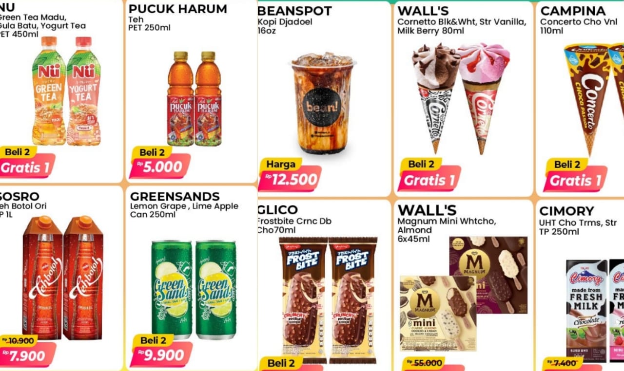 Belanja Murah Minuman Segar di Alfamart, Ada Promo Beli 2 Gratis 1! Cek Katalognya