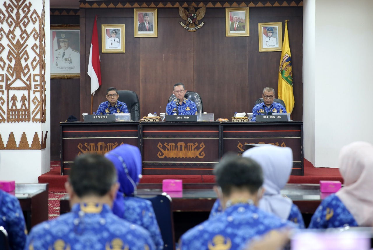 Laksanakan Instruksi Presiden, Seluruh Pejabat Eselon II Pemprov Lampung di Tes Urine