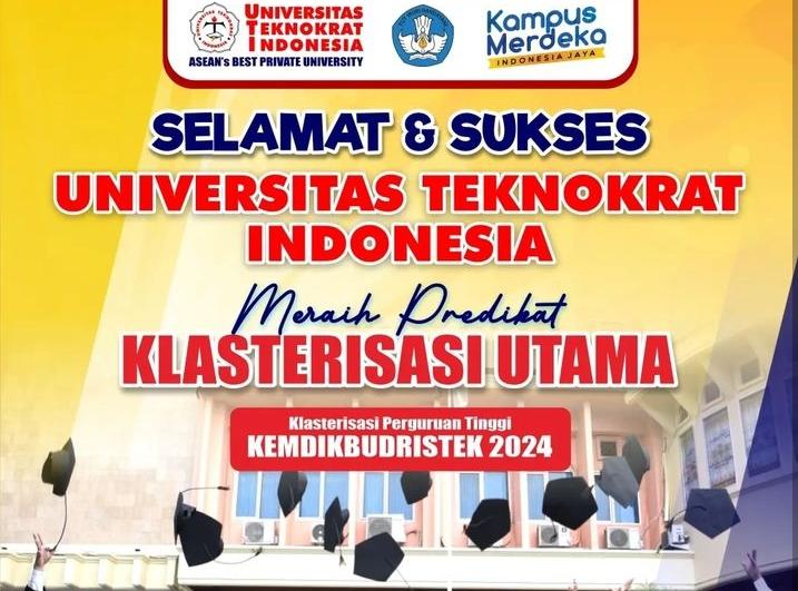 Universitas Teknokrat Indonesia Raih Predikat Klasterisasi Utama dari Kemendikbud Ristek