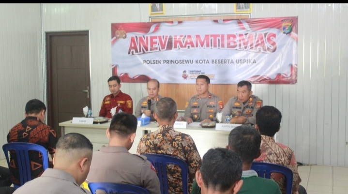 Uspika Pringsewu Gelar Rapat Analisis dan Evaluasi Keamanan dan Ketertiban Masyarakat.