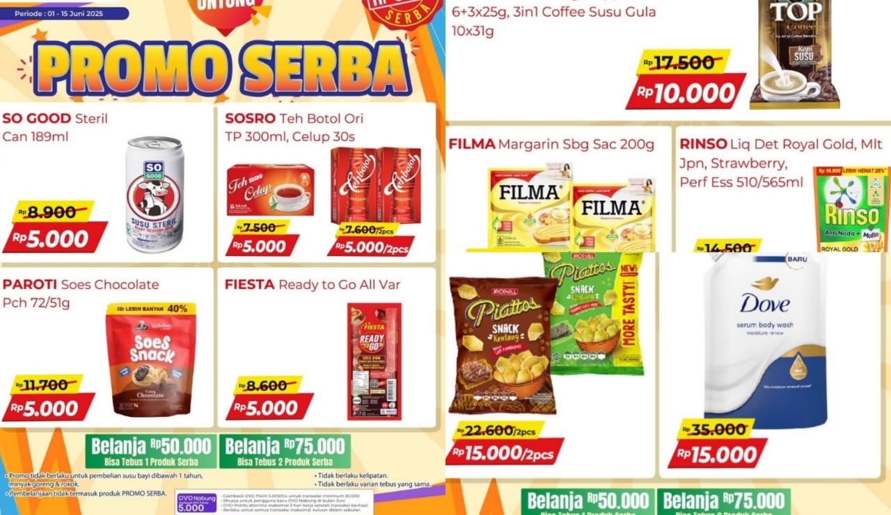 Promo Serba Bikin Untung dari Alfamart, Dapatkan Produk Favorit Keluarga Mulai Rp5 Ribuan