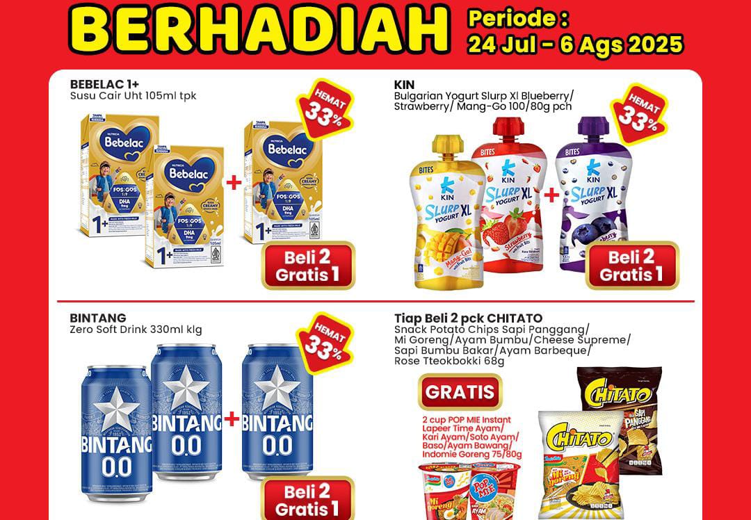 Promo Indomaret Beli 2 Bonus 1 Spesial Minggu 27 Juli 2025, Dapatkan Diskon Susu Bayi UHT Gratis