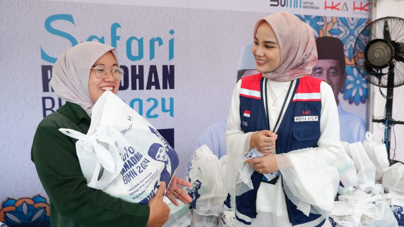 HK Ambil Bagian Safari Ramadhan BUMN di Lampung Tengah, Gelar Pasar Murah hingga Bazar UMKM
