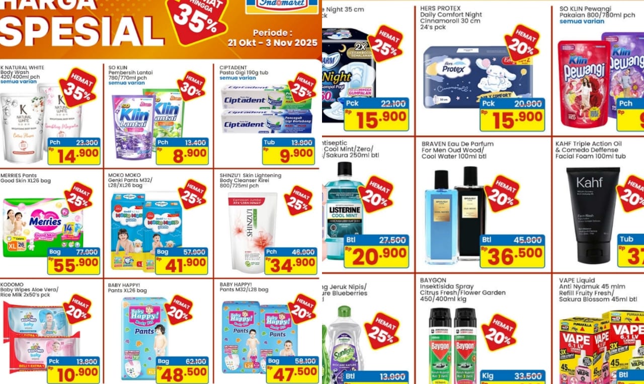 Harga Spesial Promo Indomaret Sampai 3 November 2025, Belanja Murah Hati Pun Senang!