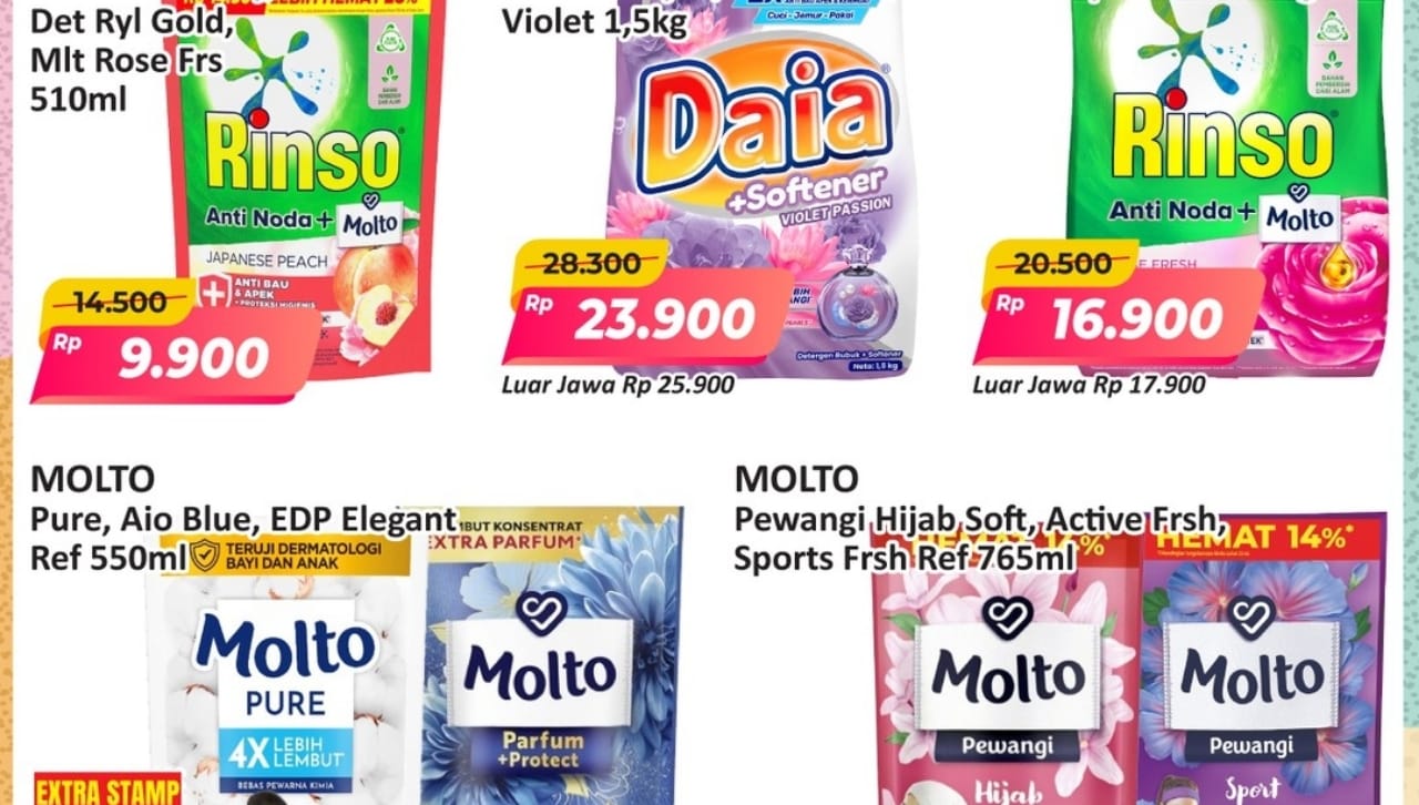 Belanja Murah Deterjen Hingga Pewangi Pakaian Edisi Jumat Berkah di Alfamart, Hanya 3 Hari!