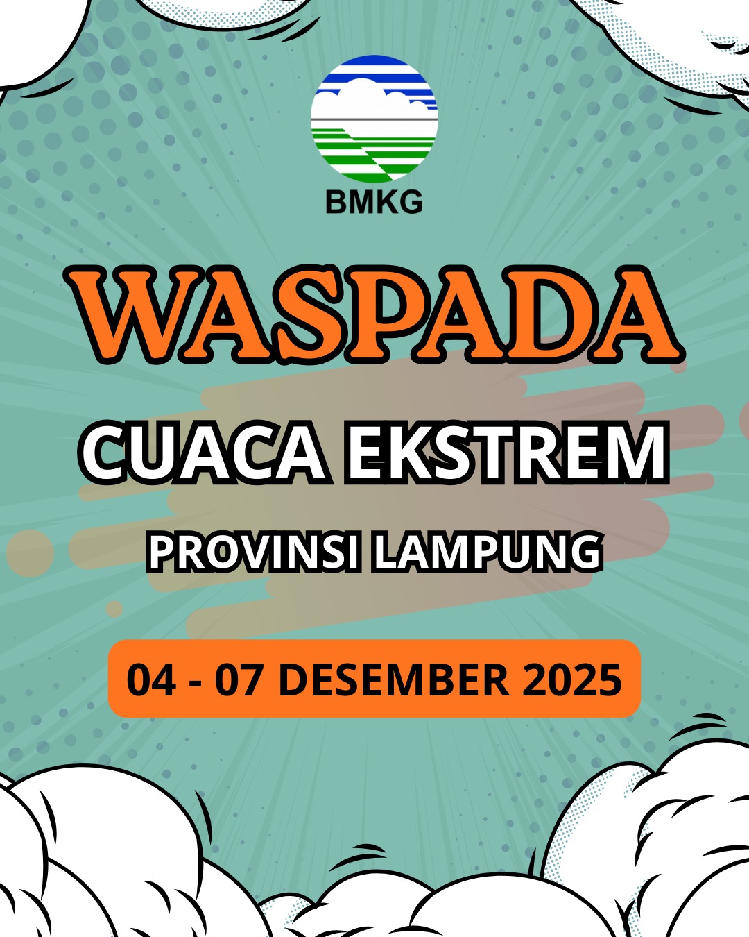Cuaca Lampung Hari Ini Diprediksi Tak Stabil, BMKG Keluarkan Peringatan Dini Hujan Lebat di Sejumlah Wilayah