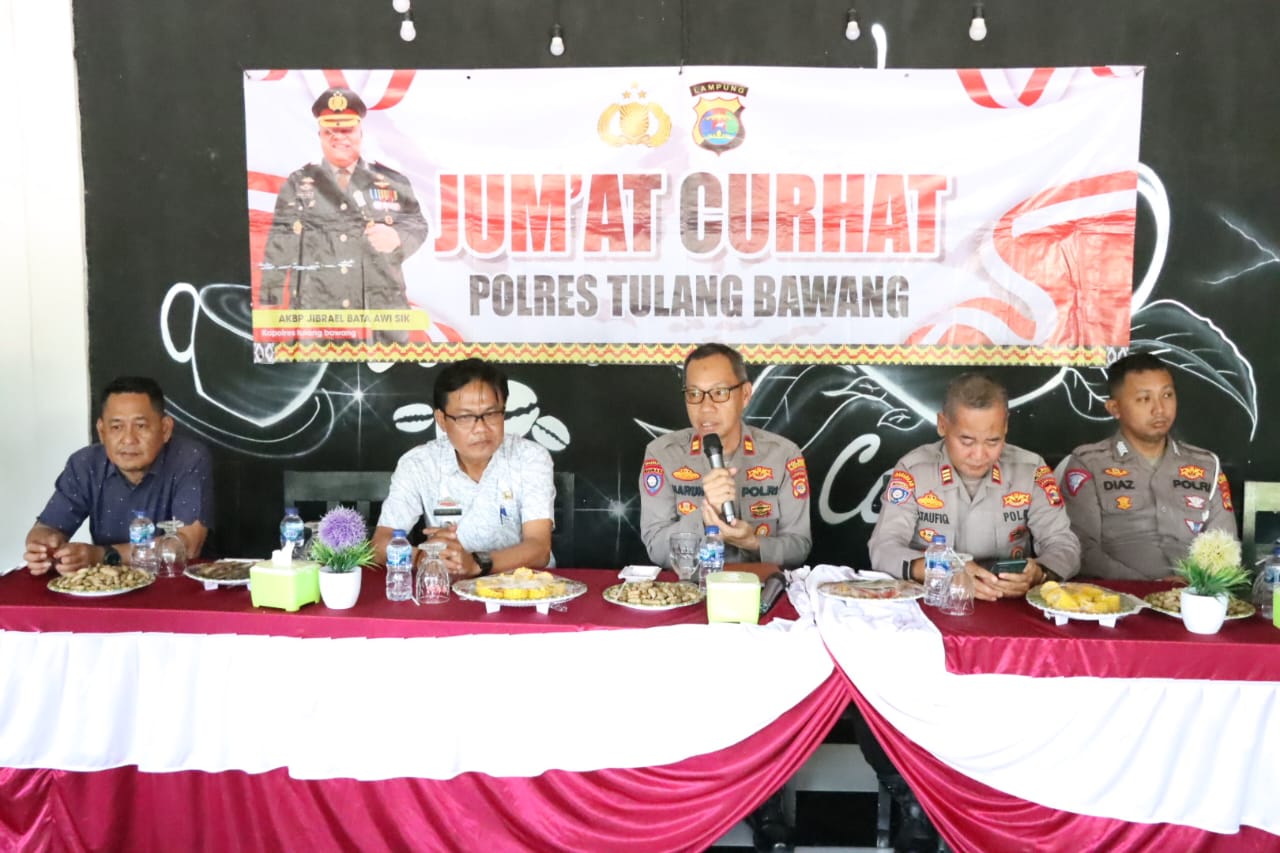 Jumat Curhat, Polres Tulang Bawang Dapat 5 Aduan, dari Balap Liar Hingga Maraknya Perbuatan Asusila