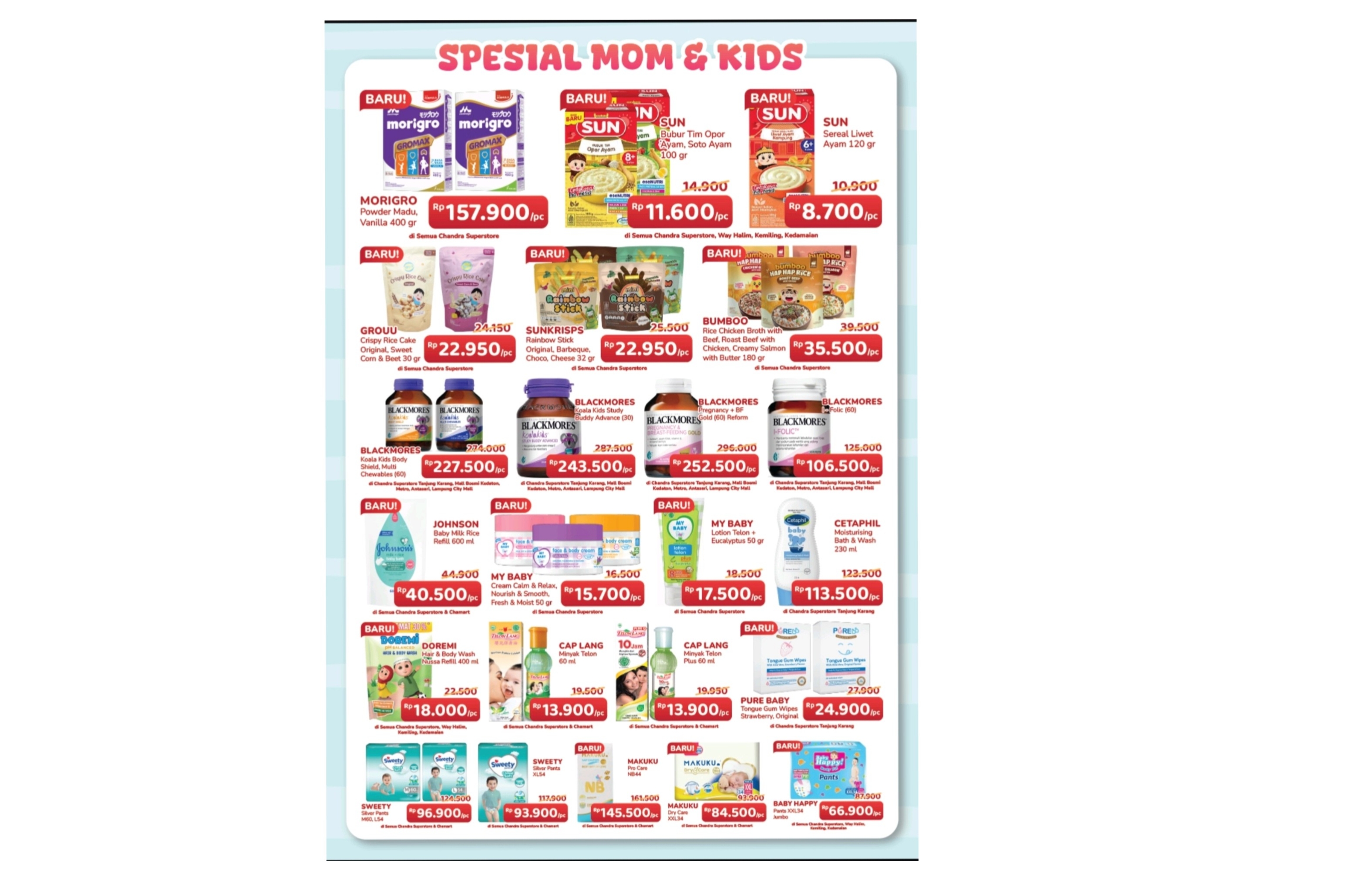 Promo Chandra Superstore Spesial Mom & Kids Sampai 19 Oktober 2025, Ini Produk Dan Lokasinya Pemberlakuannya,