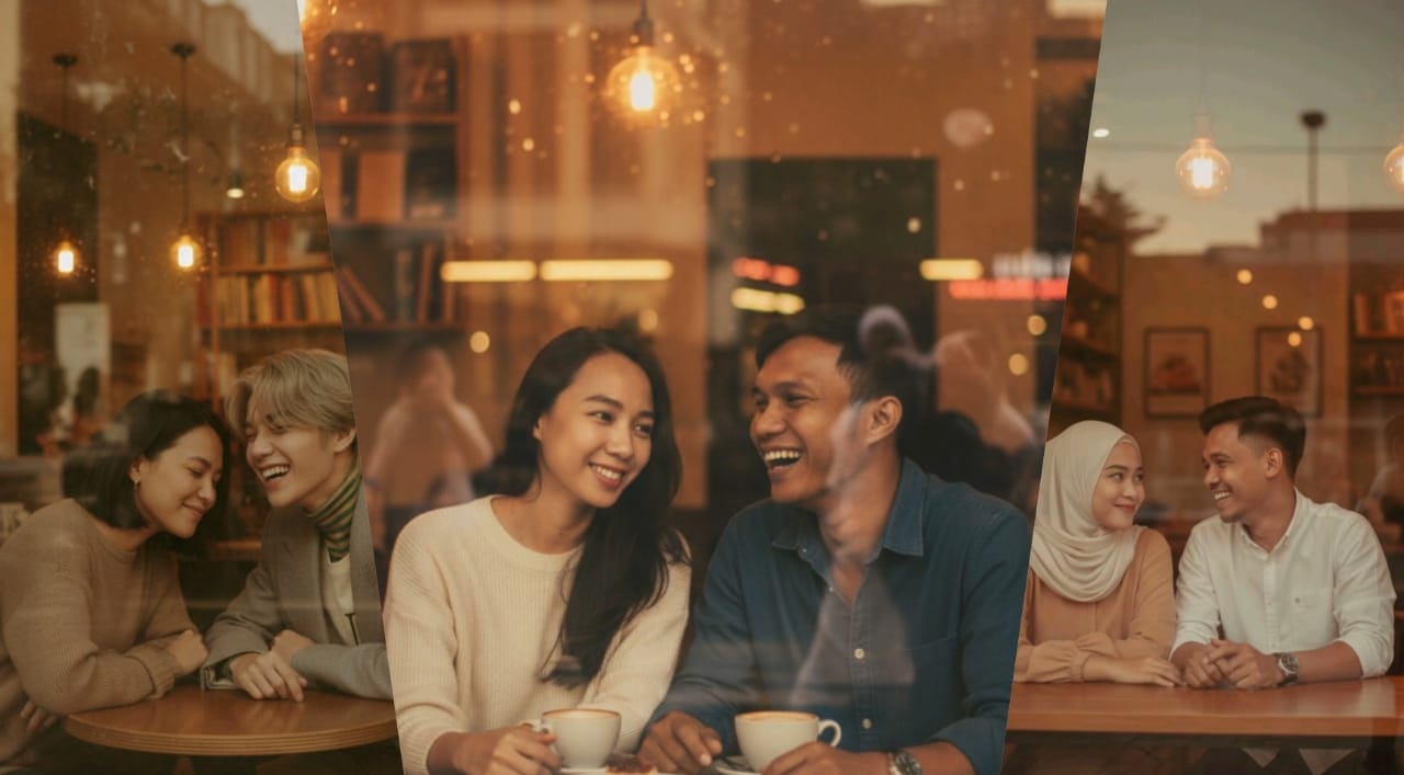 Foto Sinematik Saat Nongkrong di Cafe Bersama Pasangan, Ini Promptnya